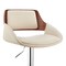 Armen Living Colby Adjustable Cream Faux Leather and Chrome Finish Bar Stool LCCYBAWACR - alternate 9